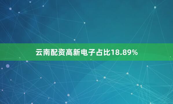 云南配资高新电子占比18.89%